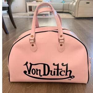 Von‎ Dutch Bubble Gum Pink Bowling Duffle Bag RARE HTF